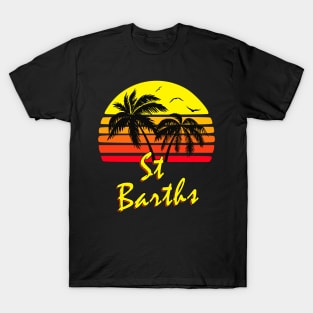 St Barths Retro Sunset T-Shirt